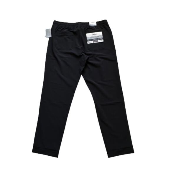 IZOD Mens Active Pants Black Advantage Performance Slim Tapered Fit Large NEW - Picture 5 of 12